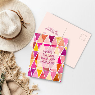 Merci une carte postale d'amitié à un million de m