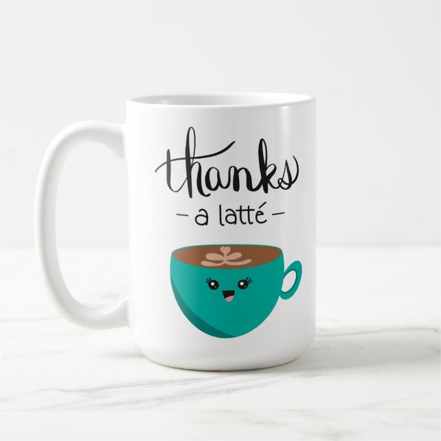 Merci une tasse en latte (Gauche)