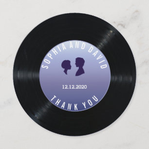Merci unique Retro Vinyl Record Mariage personnali