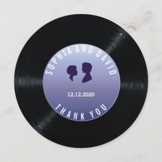 Merci unique Retro Vinyl Record Mariage personnali