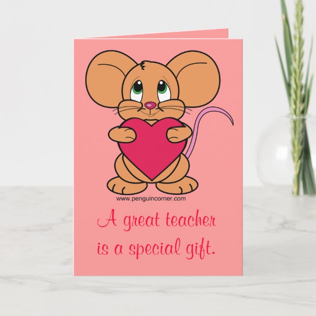 Merci Valentine's Card Teacher (Devant)