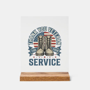 Merci Vétéran Patriotique Bottes Service Chemise_1