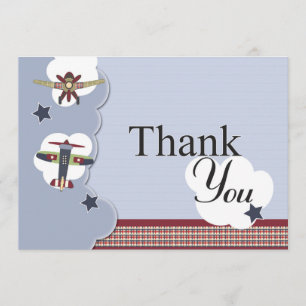 Merci vintage de baby shower d'avion