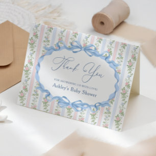 Merci vintage de Baby shower de boue de fleurs