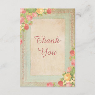 Merci vintage élégant de roses