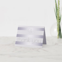 Merci | Violet Argent Stripes Monogramme