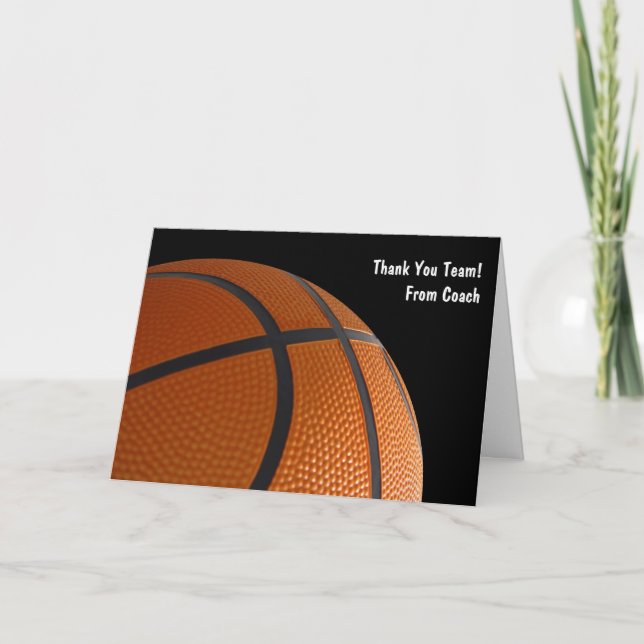 Merci Vos Cartes D'Équipe De Basket-Ball (Devant)