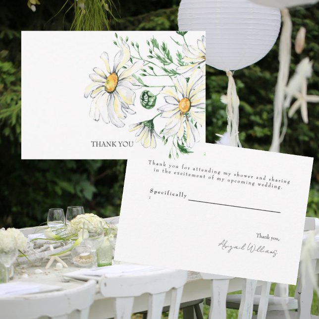 Merci Wedding shower de marguerites blanches (Créateur téléchargé)