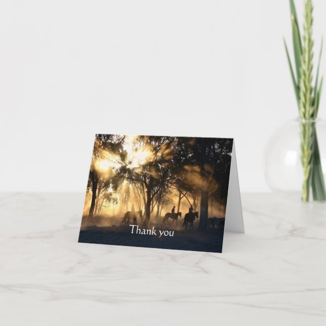 Merci Western Cowboys carte d'écriture (Devant)