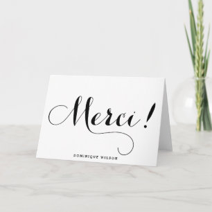 Merci   Whimsical Calligraphy Dankeskarte