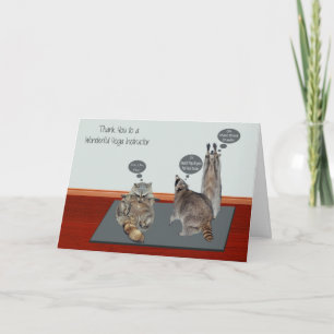 Merci, Yoga Instructeur Cartes de voeux