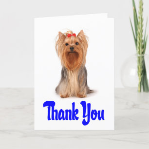 Merci Yorkshire Terrier Puppy Card - Verso