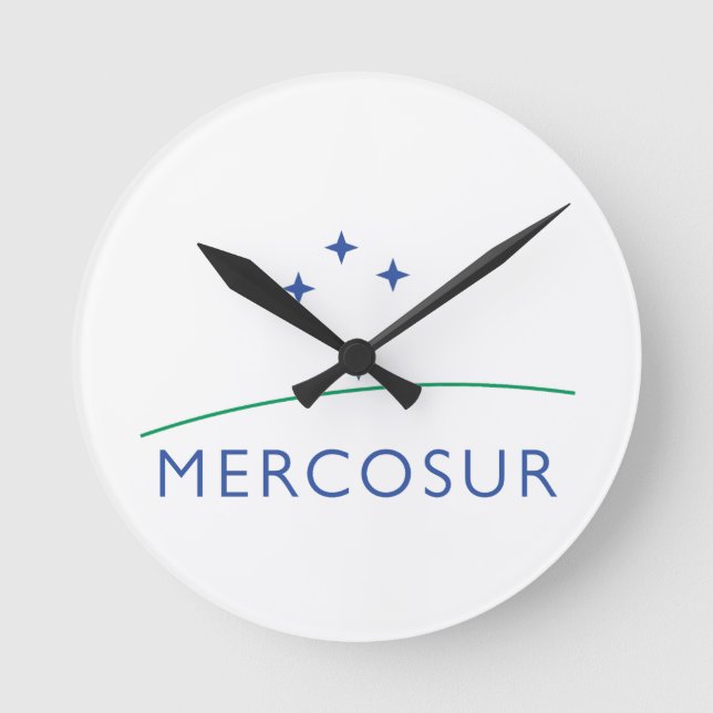 Mercosur Runde Wanduhr (Vorderseite)