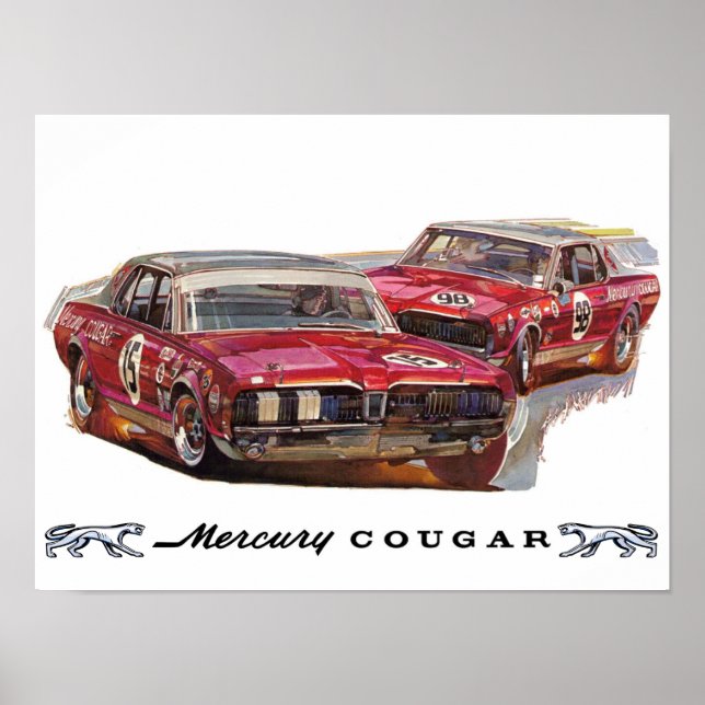 Mercury Cougar Trans-Am Racing Poster (Vorne)
