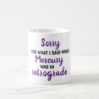 Mercury dans la tasse de café rétrograde