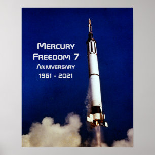 Mercury Freedom 7 - 60 Jahre Poster
