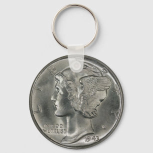 Mercury Head Dime-Schlüsselanhänger Schlüsselanhänger