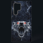 Mercury Polar Bear Red Ruby Eyes Glacial  Samsung Galaxy Hülle<br><div class="desc">A powerful,  roaring polar bear head,  meticulously "forged" from viscous liquid mercury. The intense,  glowing ruby-red eyes create a striking focal point against the dark,  wet basalt rock background. A bold and sophisticated accessory for those who appreciate high-vibrancy,  "Boutique" design.</div>