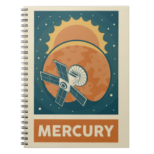 Mercury Retro Galaxy Satellite Notizblock