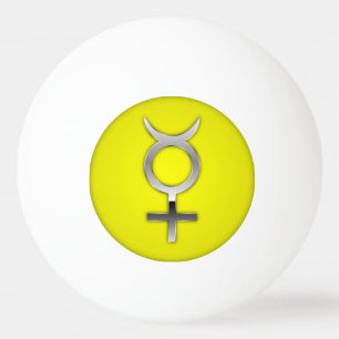 Mercury-Symbol Tischtennisball