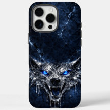 Mercury Wolf Blaue Saphir-Augen Glazial