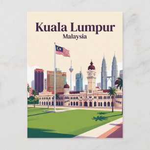 Merdeka-Platz, Kuala Lumpur, Malaysia Postkarte