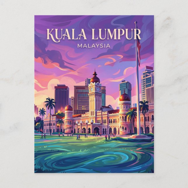 Merdeka-Platz Malaysia Postkarte (Vorderseite)