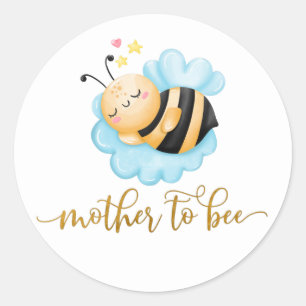 Mère À Être Sticker Rond Baby shower