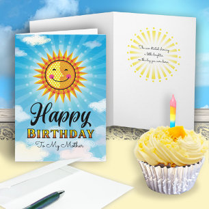 Mère Anniversaire Carte soleil mignonne