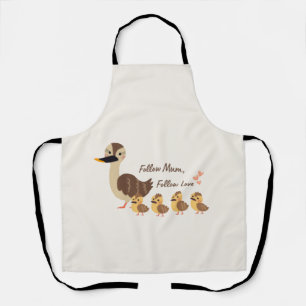 Mère cane mignonne et canetons tablier de cuisine