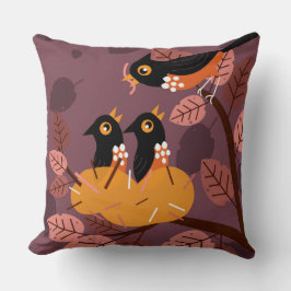 Mère Coussin décoratif Bird
