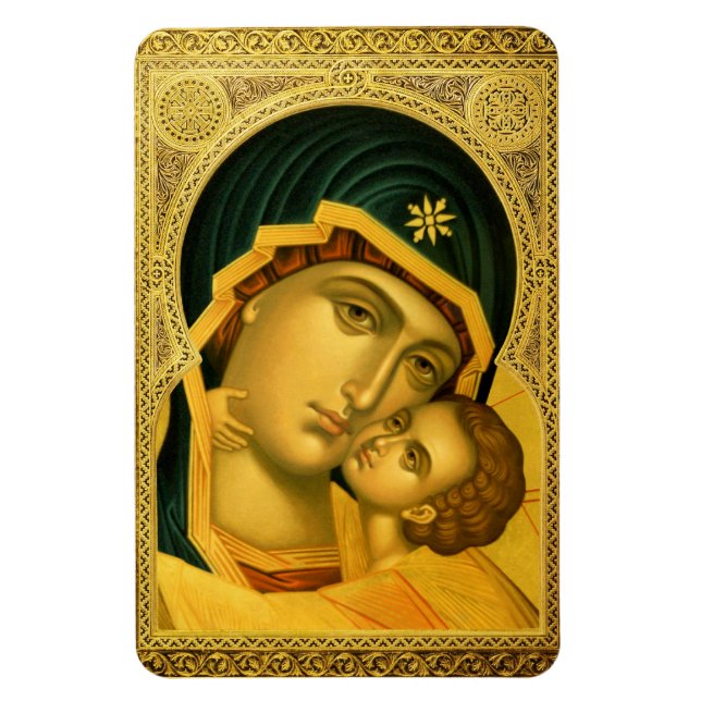 Mère de Dieu Glykophilousa — Icon Magnet (Vertical)