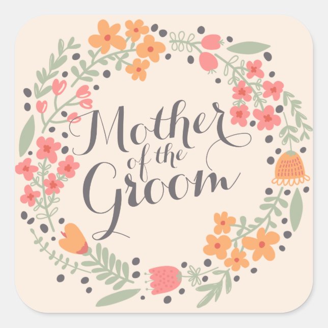 Mère de la chambre d'aquarelle Mariage Sticker (Devant)