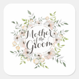 Mère de la groom Aquarelle Sticker Seal