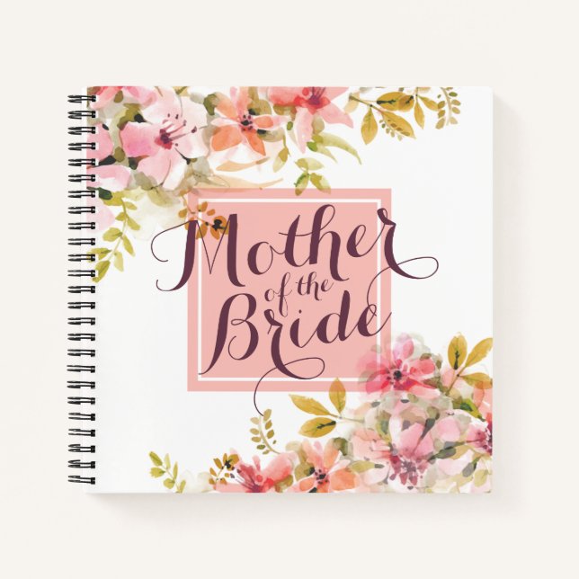 Mère de la mariée Aquarelle Mariage livre d'or (Devant)