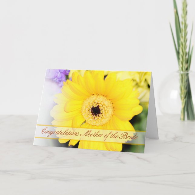 Mère de la mariée Carte Félicitations au citron ve (Devant)