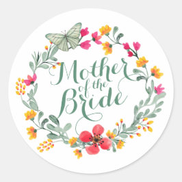 Mère de la mariée Élégant Sticker Mariage Floral