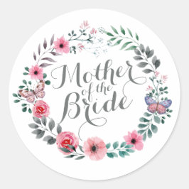 Mère de la mariée Élégant Sticker Mariage Floral