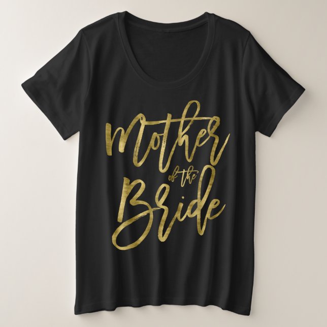 Mère De La Mariée Faux Gold Plus-Size (Design devant)