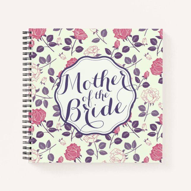 Mère de la mariée Floral Mariage livre d'or (Devant)