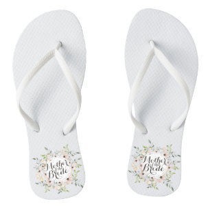 Mère de la mariée florale Mariage tongs voltes