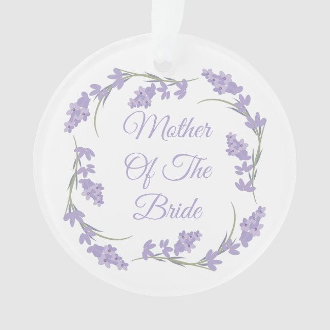 Mère de la mariée Lavender Floral Wreath (devant)