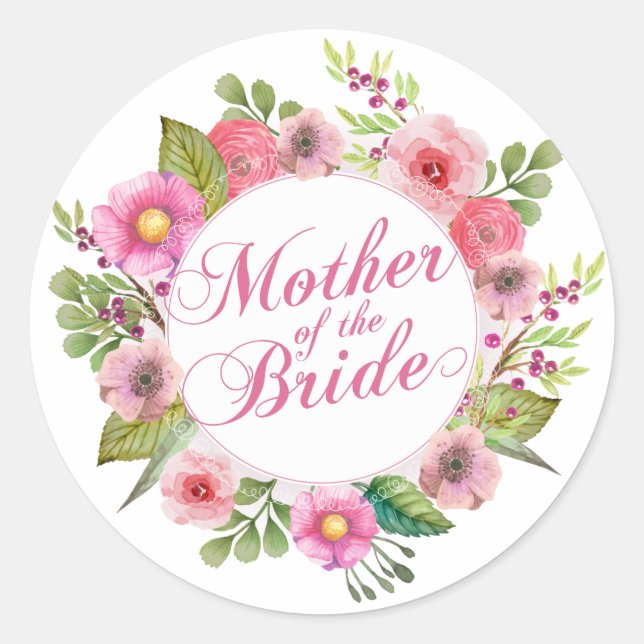 Mère de la mariée Mariage élégant | Sticker (Devant)
