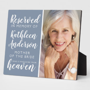Mère de la mariée Réservé Photo Plaque commémorati