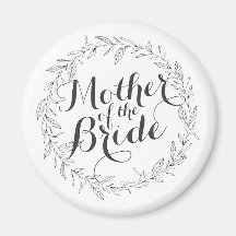 Mère de la mariée Simple Mariage floral | Magnet
