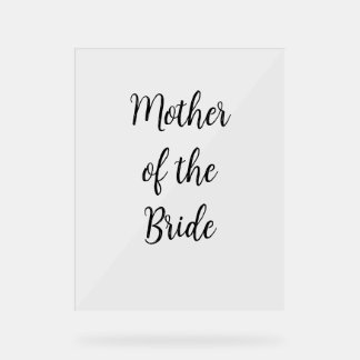 Mère de la mariée Simple Mariage Typographie bleue