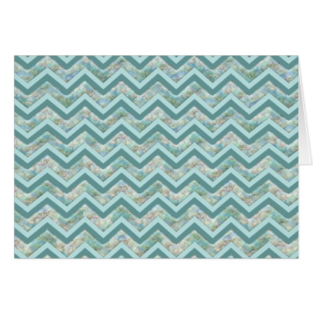 Mère de Pearl Turquoise ZigZag (Devant horizontal)