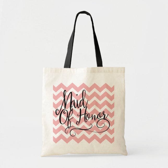 Mère de sac fourre-tout à Chevron de rose en (Devant)