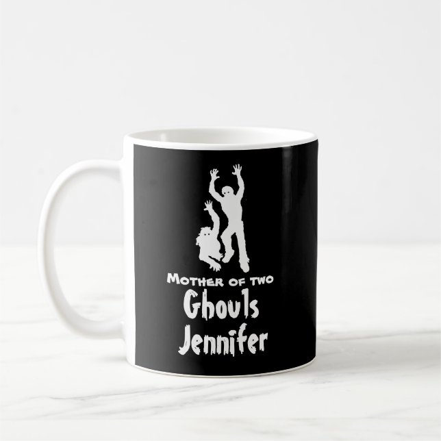 Mère des deux gouls Drôle maman Halloween Mug (Gauche)