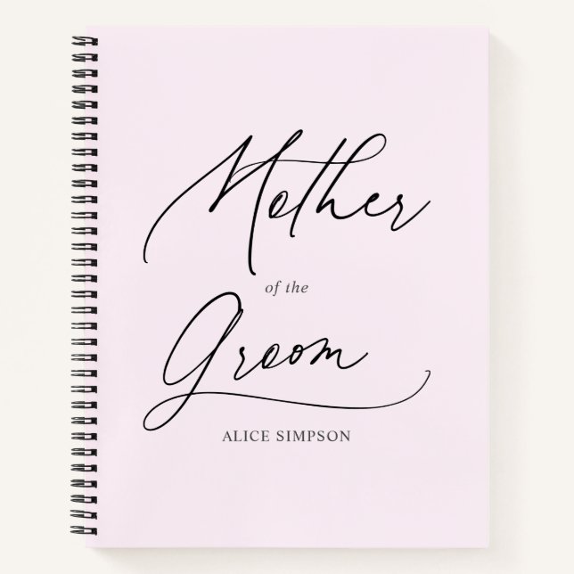 Mère du Carnet Groom Chic Script (Devant)